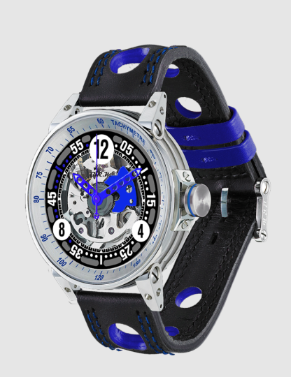 BRM Racing V6-44 Skeleton Blue Tachymeter Replica Watch